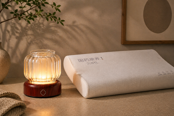 Night Lamp + Agarwood Pillow Set